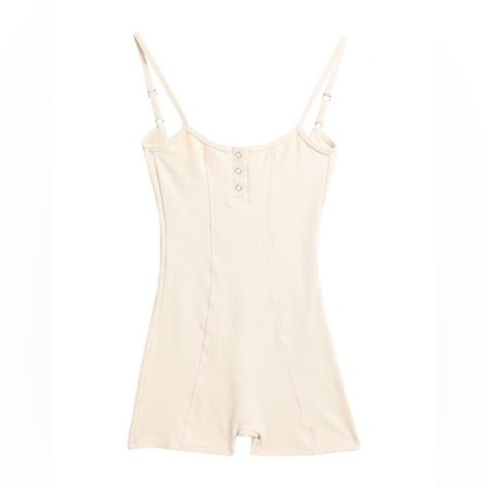 Frankie’s Bikinis Gabriel Waffle Bodysuit, Size S